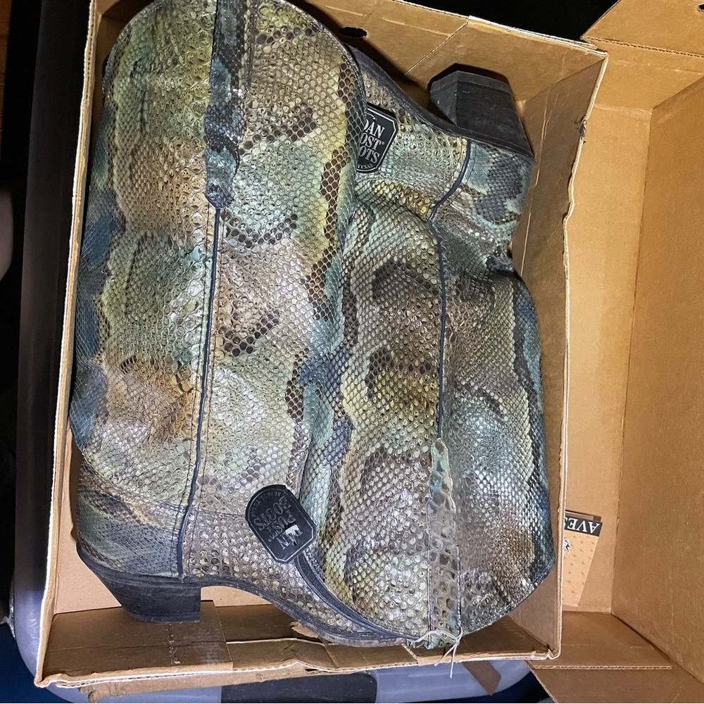 Dan Post Genuine Python Cowboy Boots – Exotic Lea… - image 2
